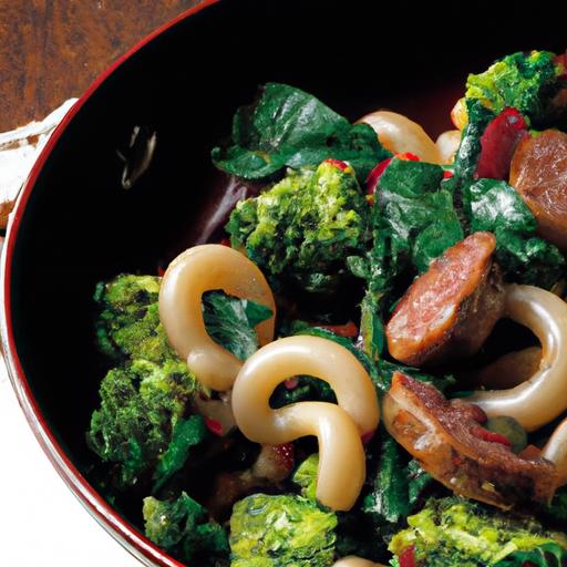 Orecchiette Delight: Savory Beef Sausage & broccoli Rabe