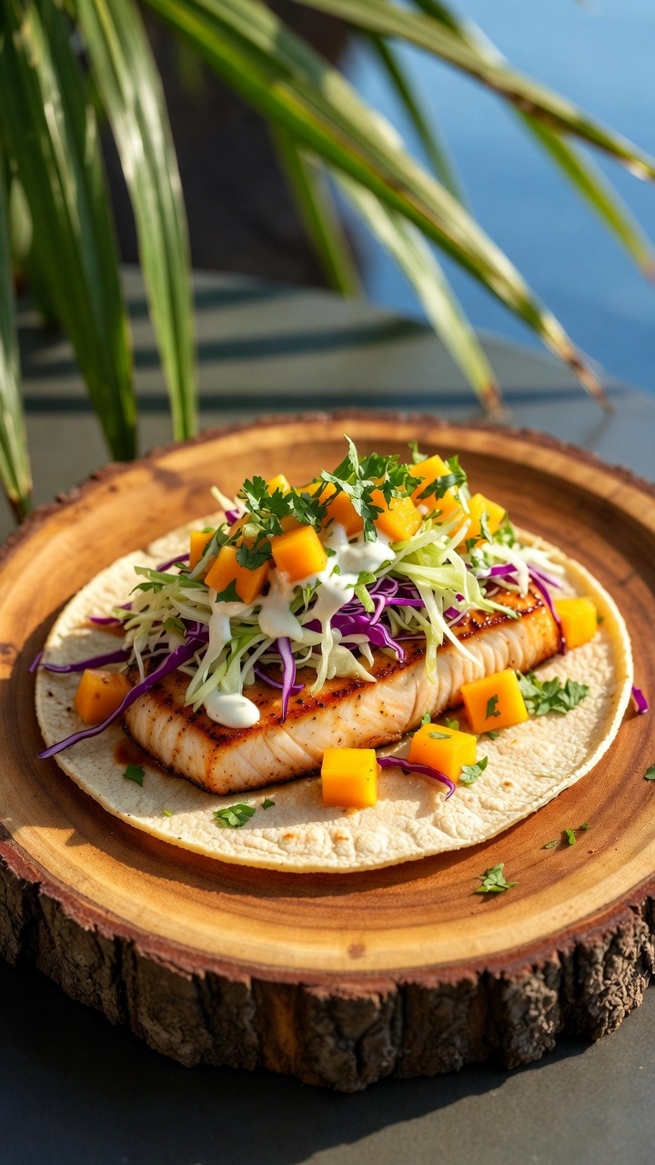 Tropical Twist: Mahi-Mahi Tacos with Zesty Mango Slaw