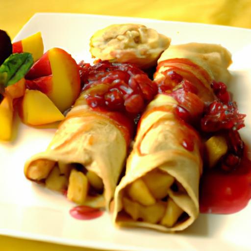 Delicious Vegan Blintzes with Vibrant Fruit Compote Recipe