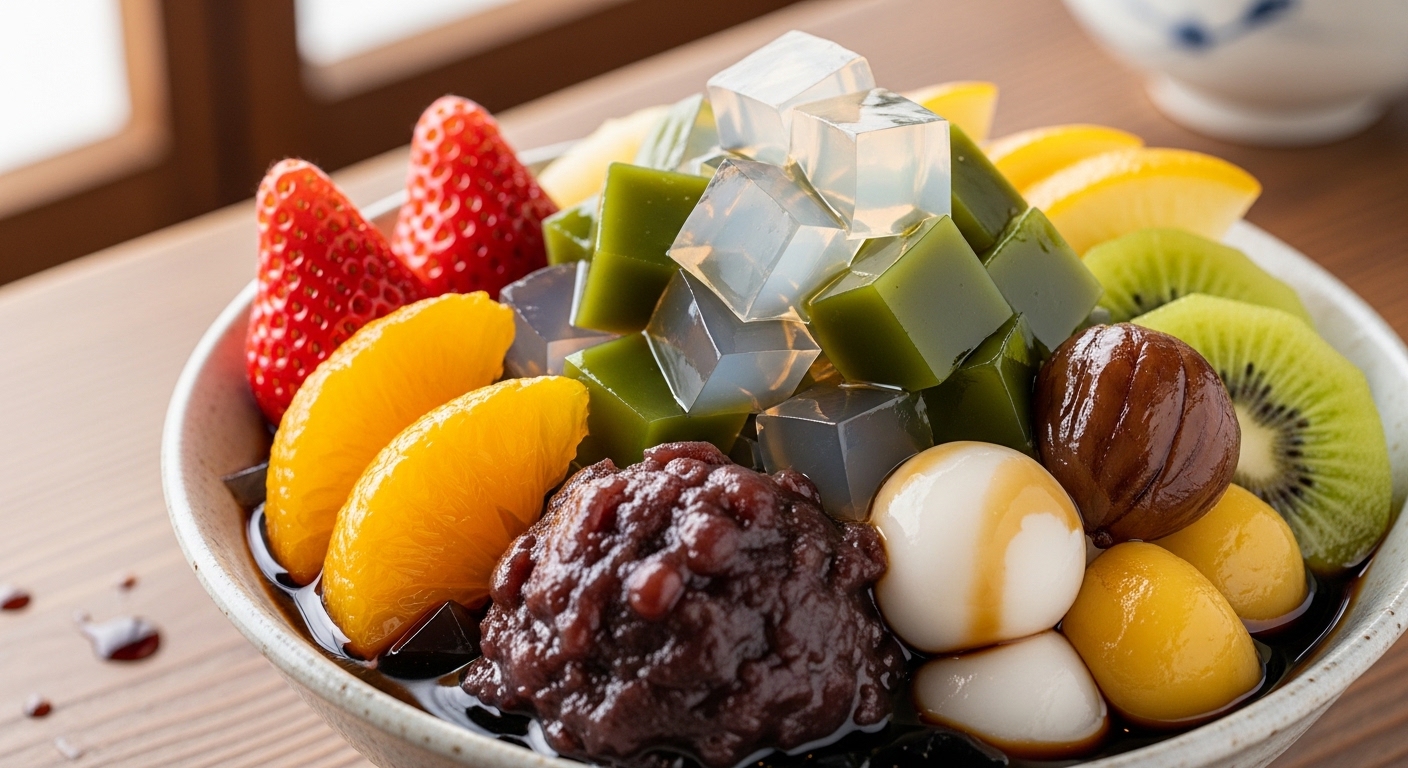 Anmitsu Unveiled: Japan’s Jelly and Red Bean Delight