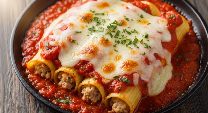 Delicious Cannelloni Filled with Savory Ground Chicken Delight