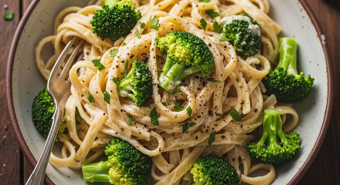 Creamy Vegan Alfredo Pasta with Broccoli: A Healthy Twist