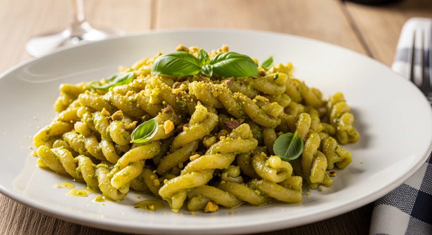 Casarecce with Pistachio Pesto: A Nutty Italian Delight