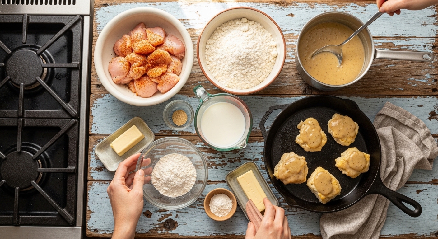 Southern Style Chicken Biscuits & Gravy: A Cozy Classic