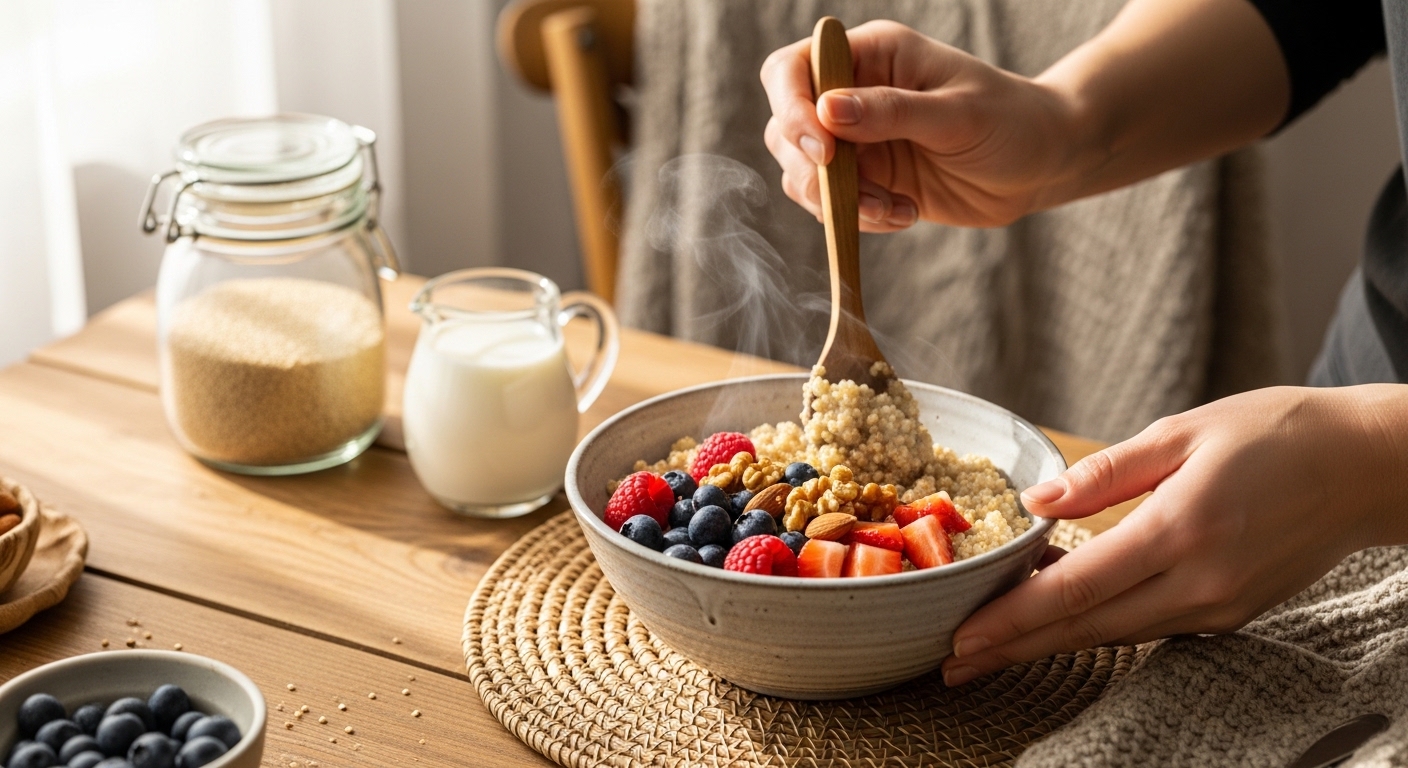 Cozy Up with Warm Quinoa Cereal: A Nutritious Breakfast Boost