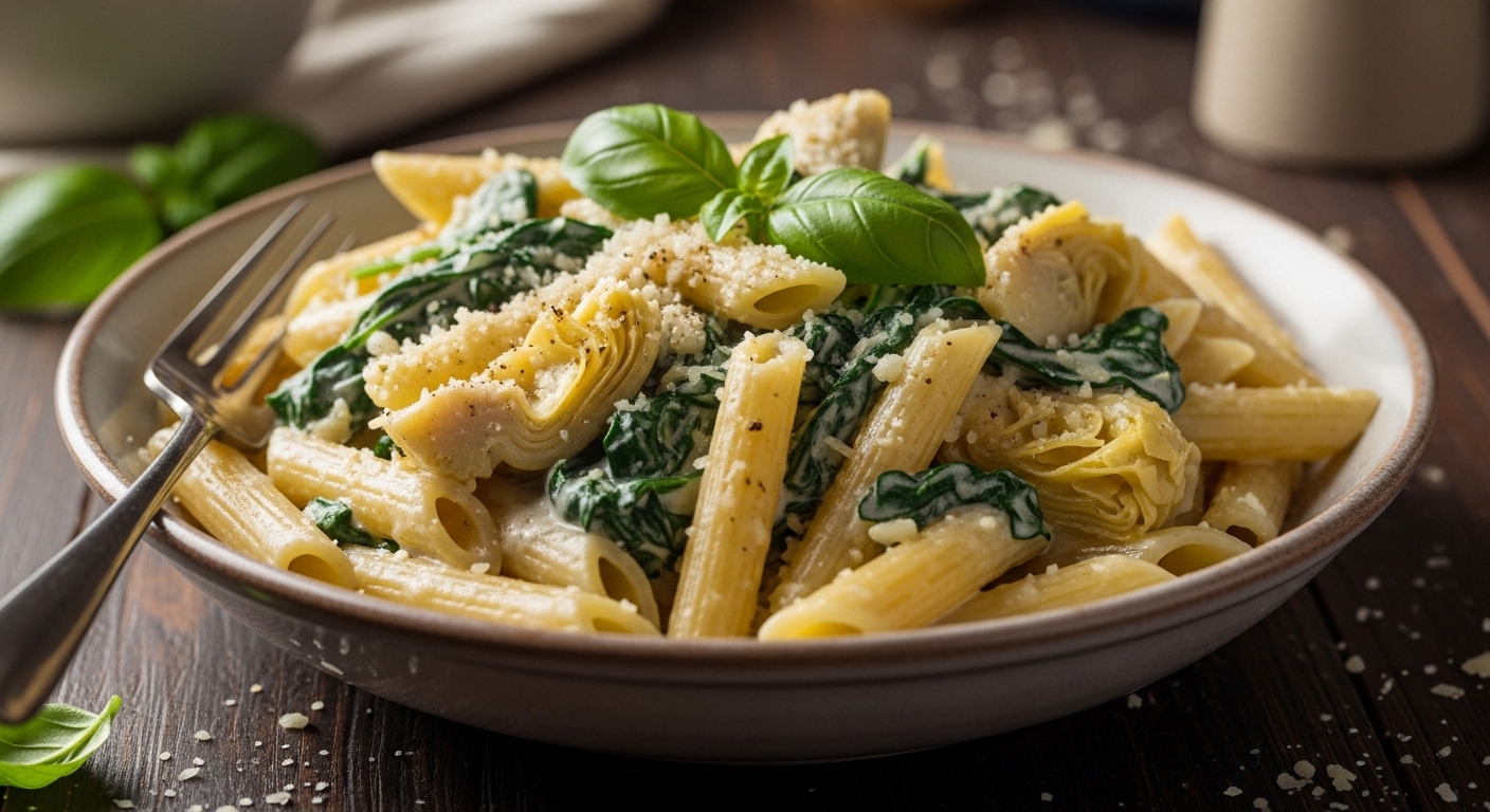 Creamy Spinach and Artichoke Penne: A Savory Delight
