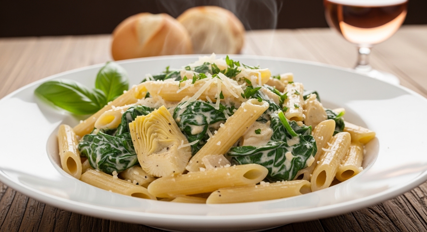 Creamy Spinach and Artichoke Penne: A Savory Delight