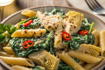 Creamy Spinach and Artichoke Penne: A Savory Delight