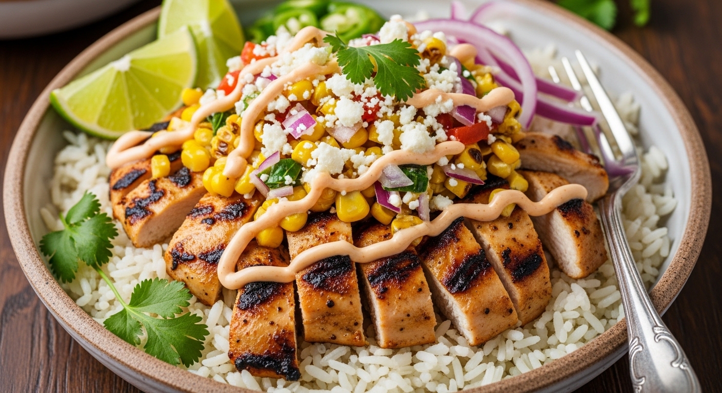 Street Corn Chicken Rice Bowl: A Flavorful Fiesta in a Bowl