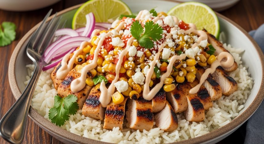 Street Corn Chicken Rice Bowl: A Flavorful Fiesta in a Bowl