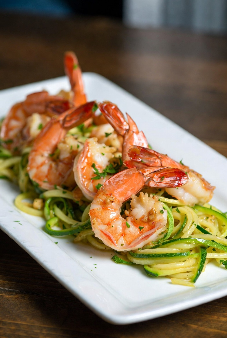 Zesty Shrimp Scampi Meets Fresh Zucchini Noodles Delight