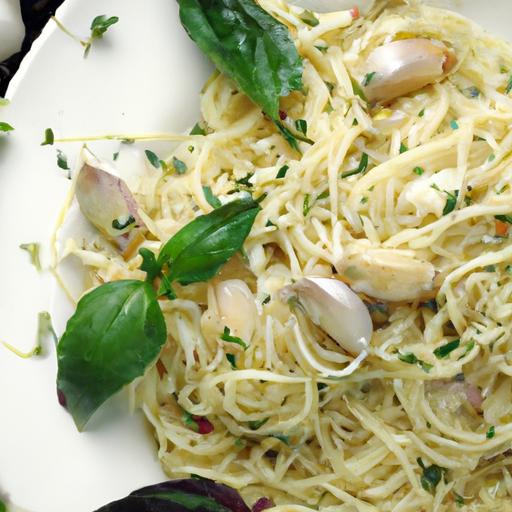 Delicate Angel Hair Pasta with Garlic and Fresh Herbs Flair