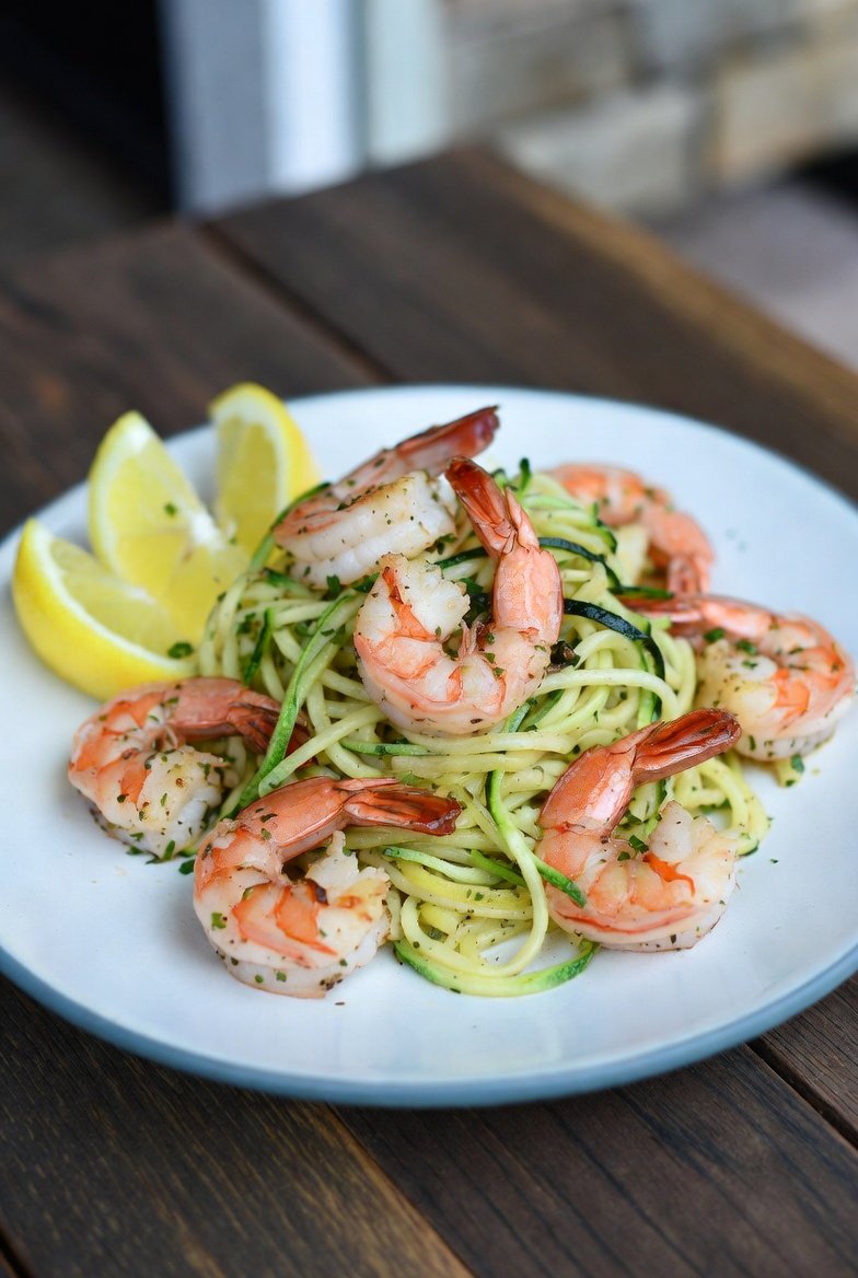 Zesty Shrimp Scampi Meets Fresh Zucchini Noodles Delight
