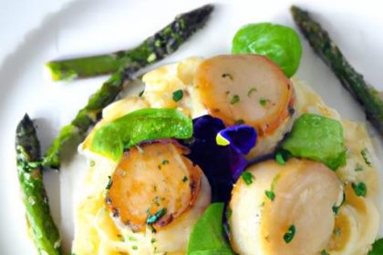 Seaside Elegance: Scallop and Asparagus Pasta Delight