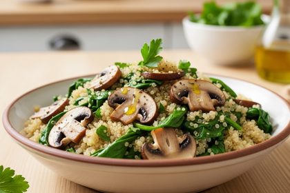 Nutritious Mushroom & Spinach Quinoa: A Flavorful Superfood Boost