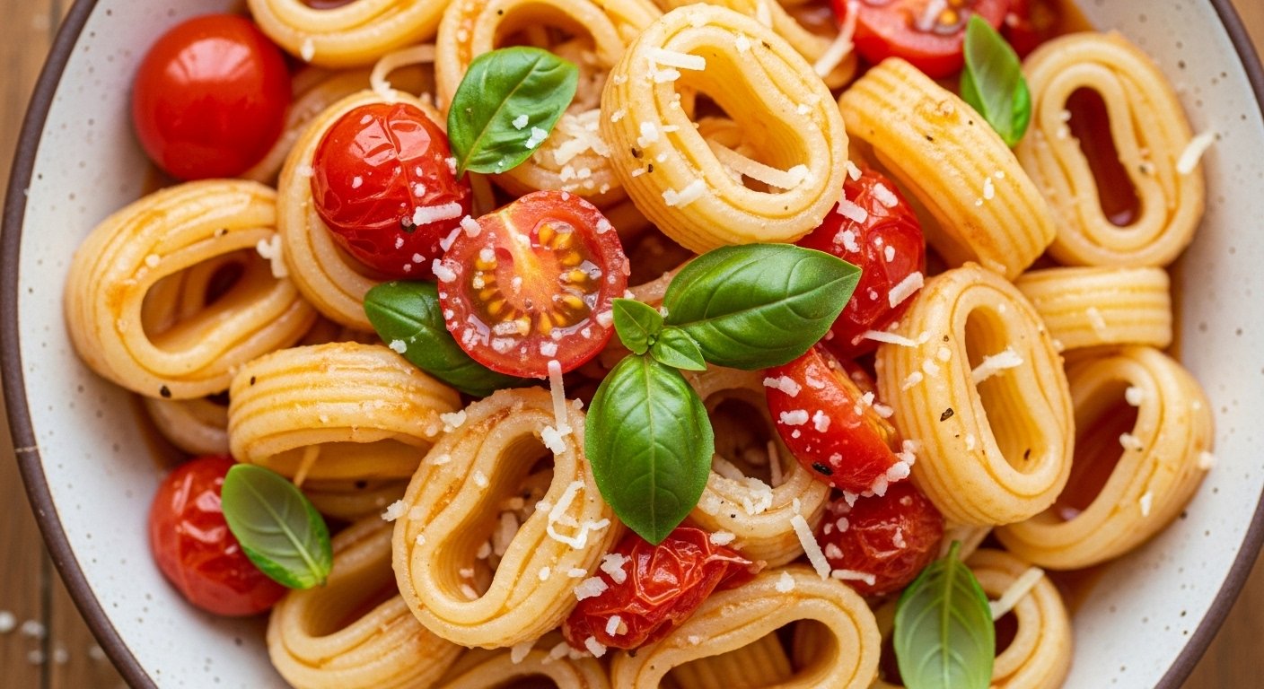 Garganelli Delight: Savory Pasta in Light Tomato Bliss