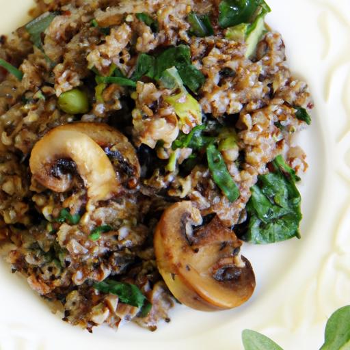 Nutritious Mushroom & spinach Quinoa: A Flavorful Superfood Boost